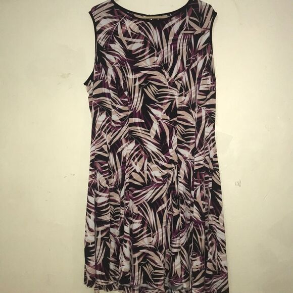 Lane Bryant women’s plus size sleeveless summer leaf short dress NWT - Picture 6 of 9